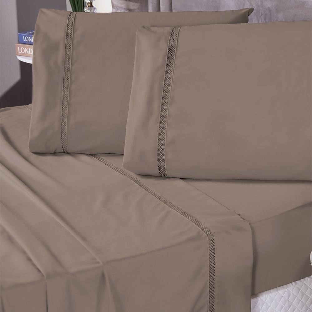 Jogo de Lençol Infinity 400 Fios 4 peças - Solteiro, Casal, Queen e King