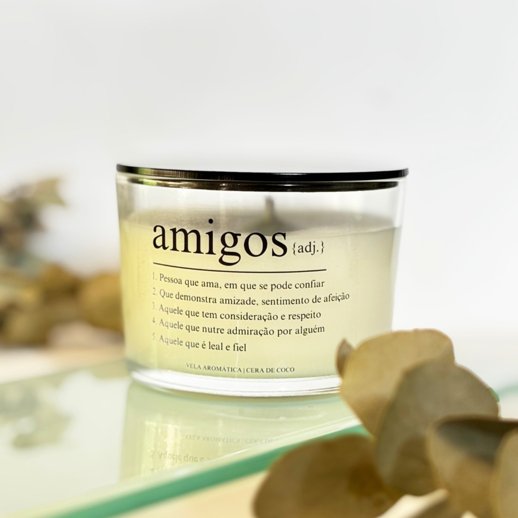Vela Perfumada Mensagem Amigos