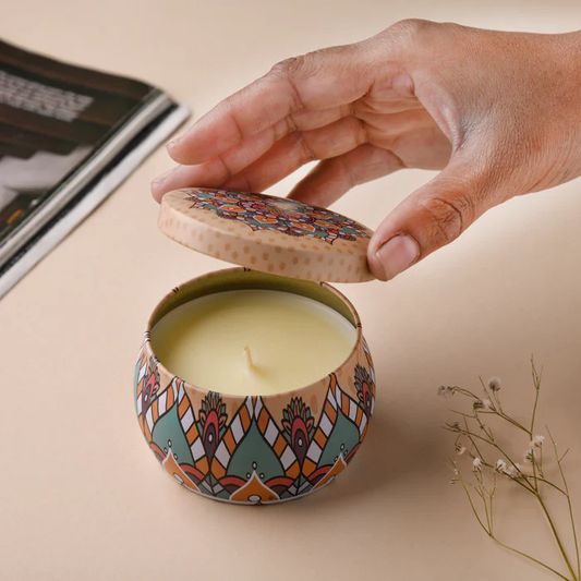 Vela Perfumada Suave Decorada 5 x 7,5cm Candle 130g