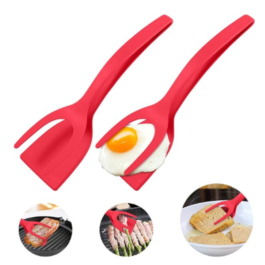 Pinças com Espátula para ovos e omeletes