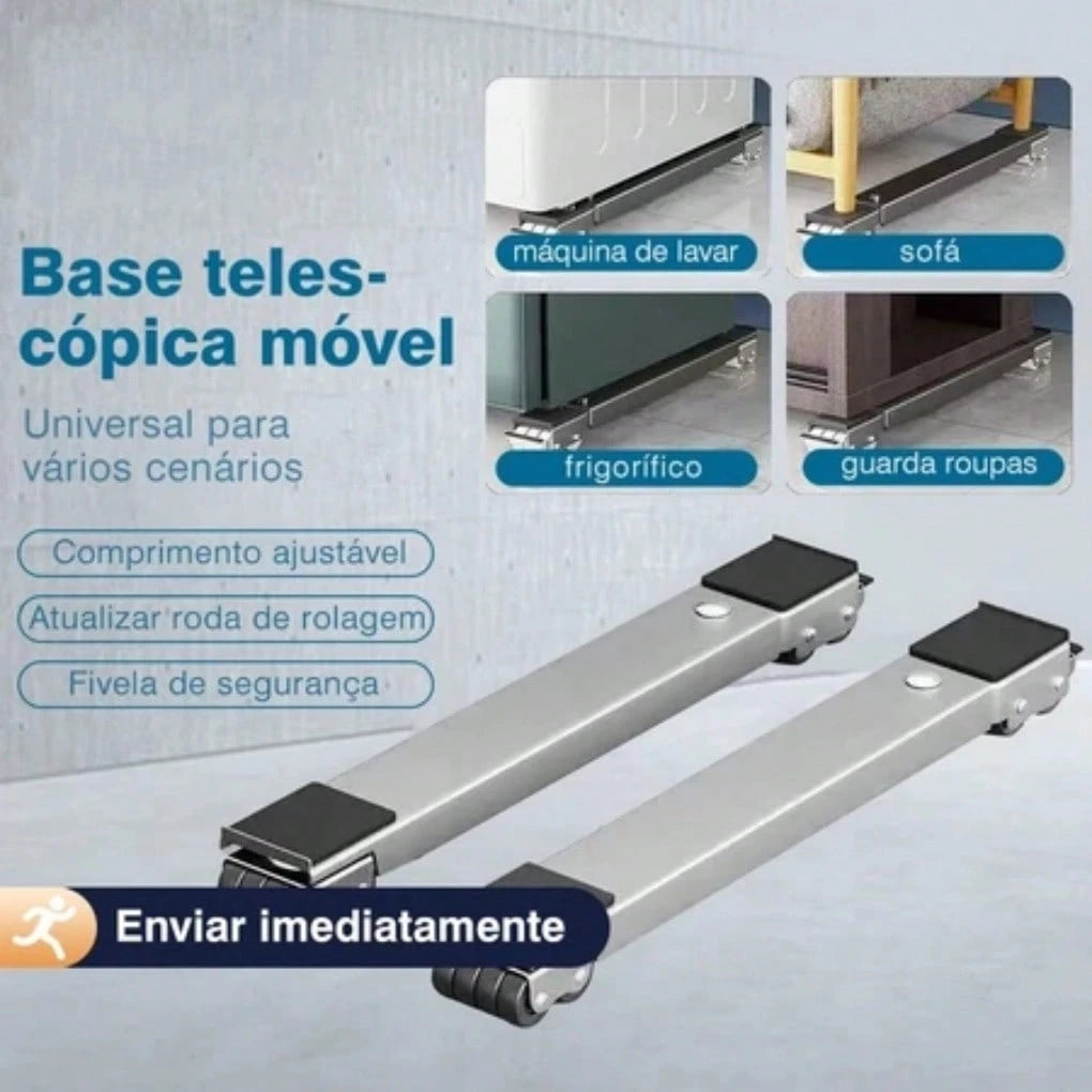 Suporte com Rodinhas Para Geladeira Fogão E Máquina De Lavar Roupa
