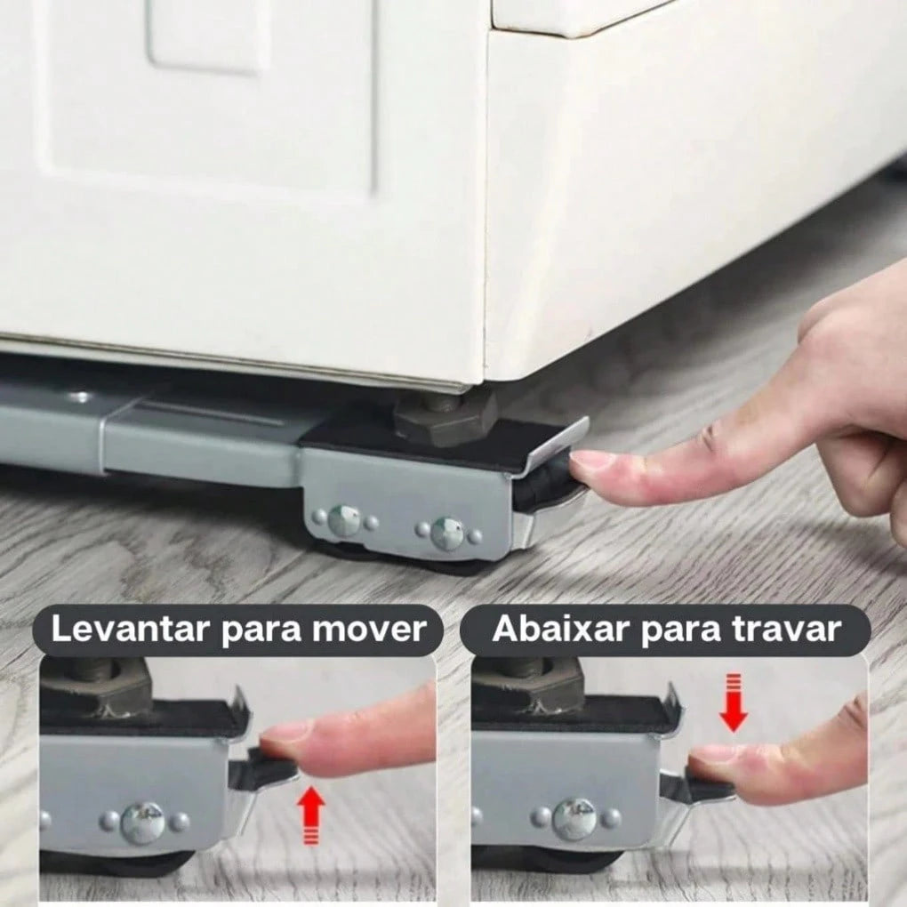 Suporte com Rodinhas Para Geladeira Fogão E Máquina De Lavar Roupa