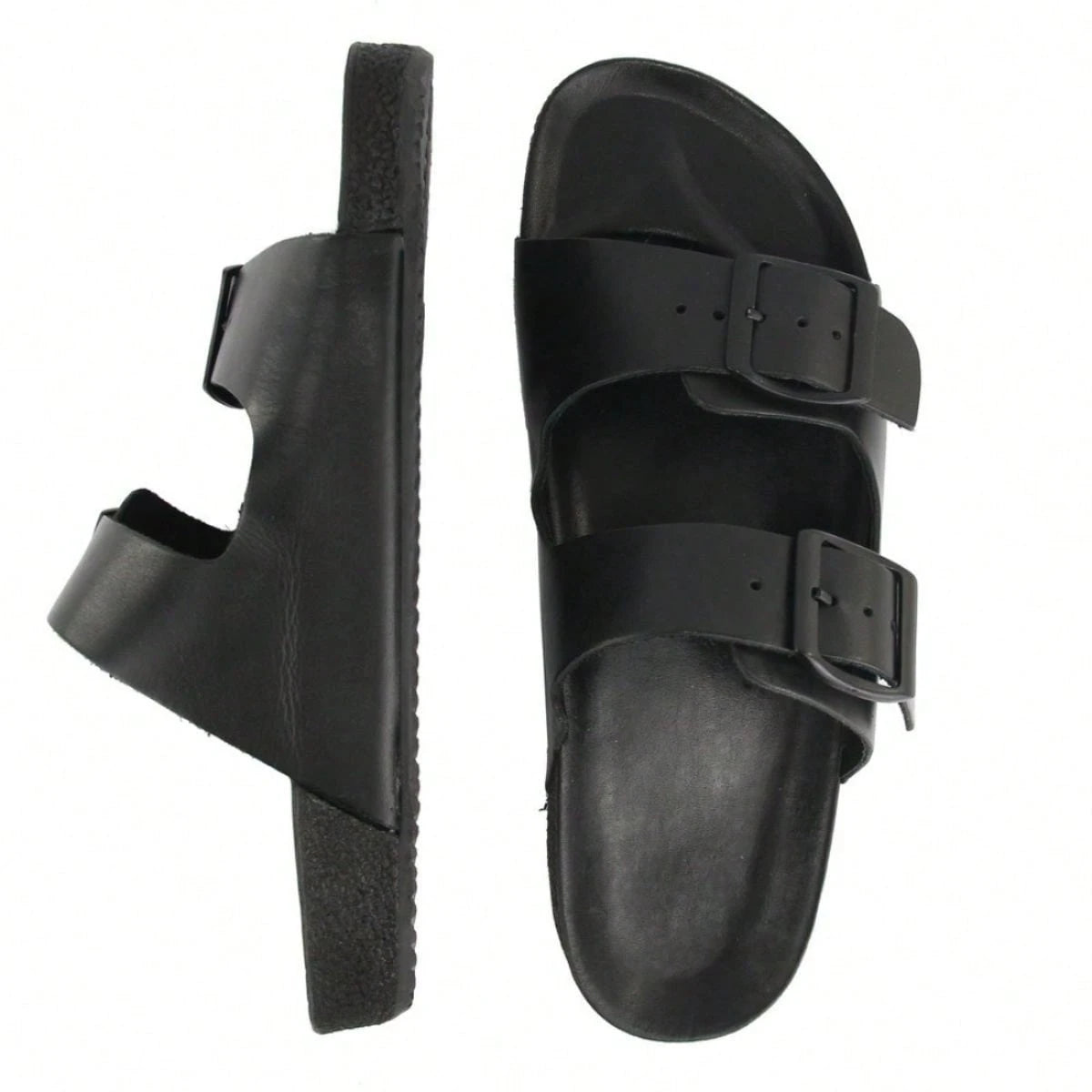 Sandália Birken Masculina Couro Legitimo Black