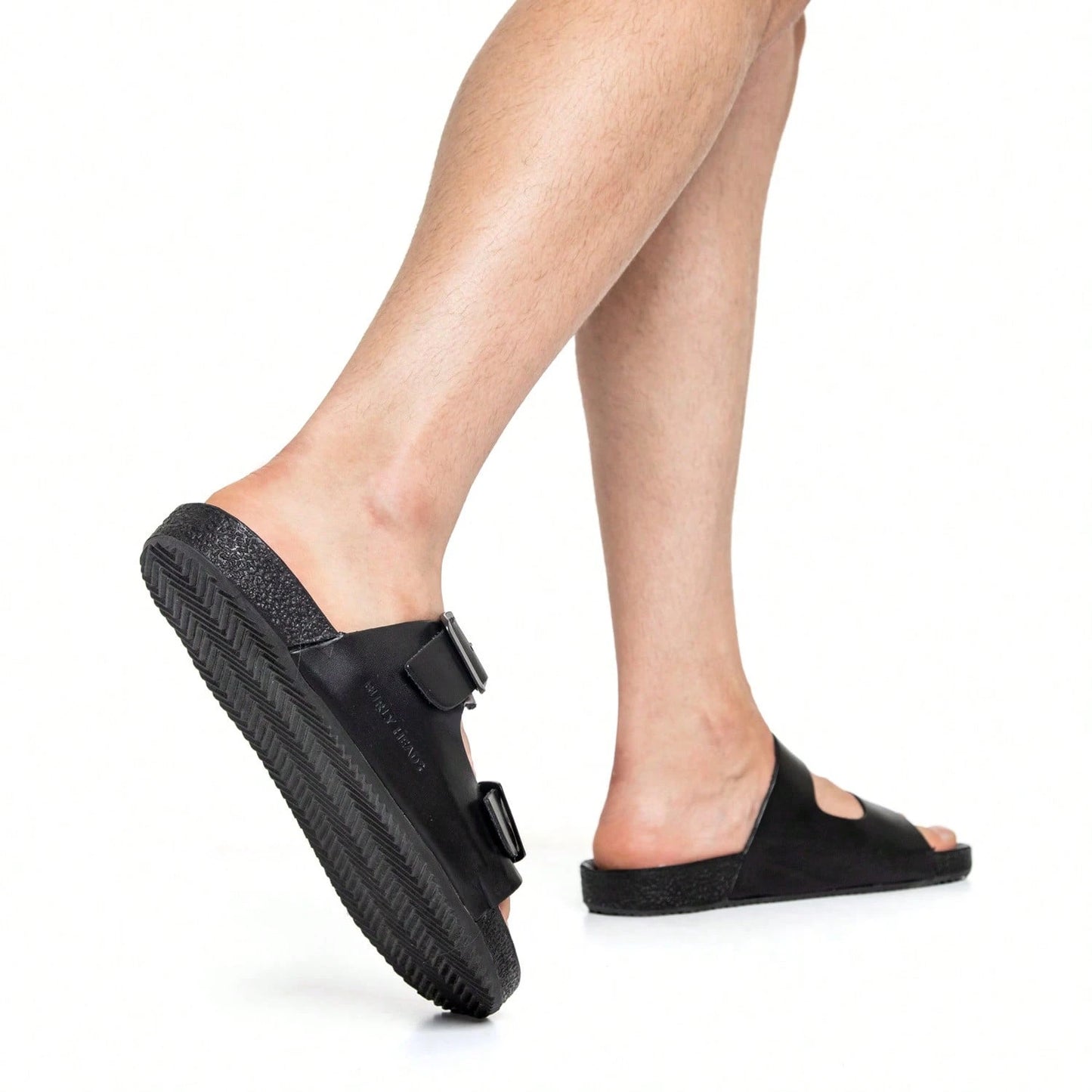 Sandália Birken Masculina Couro Legitimo Black