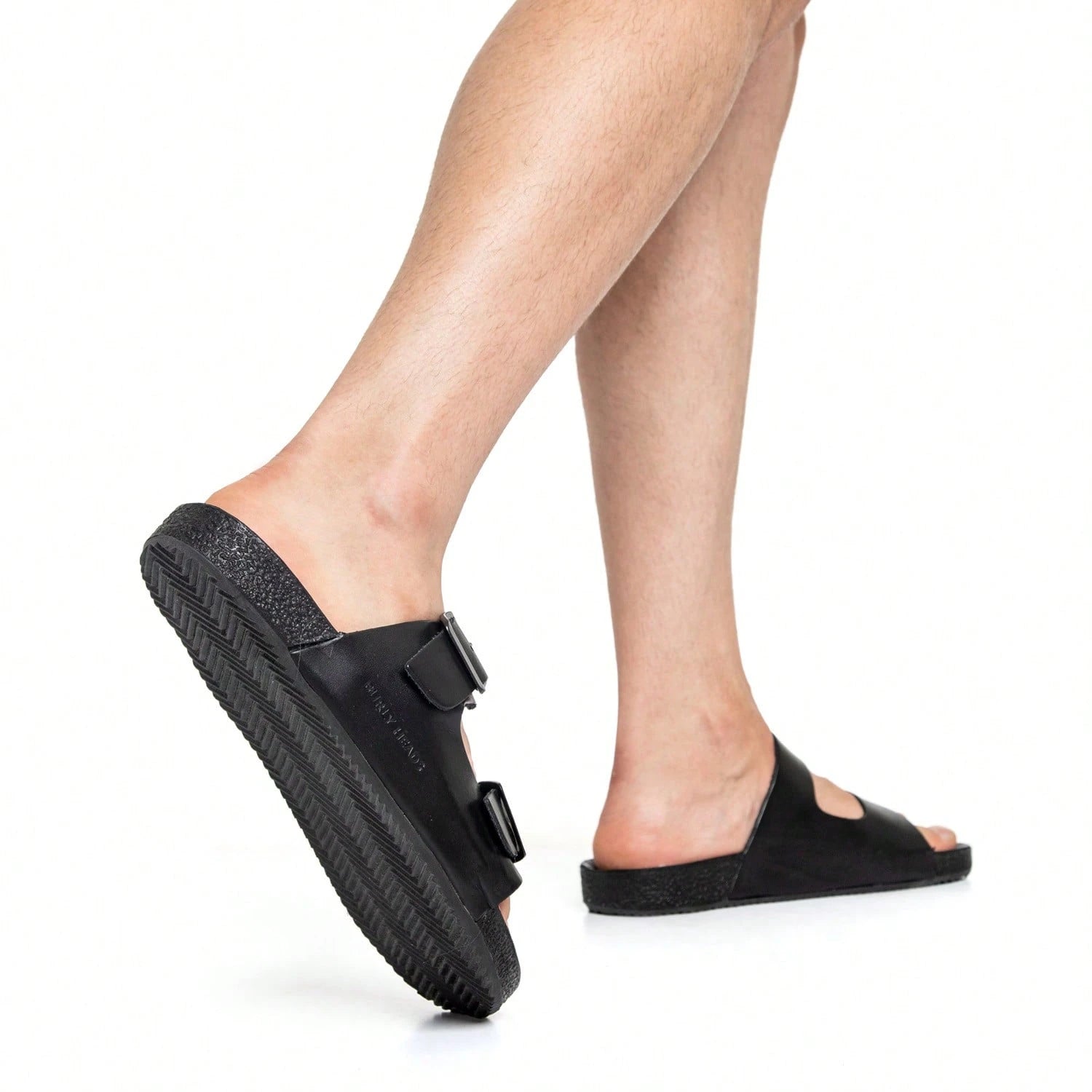 Sandália Birken Masculina Couro Legitimo Black