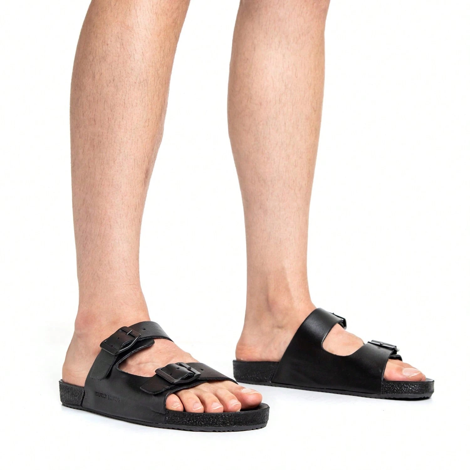 Sandália Birken Masculina Couro Legitimo Black