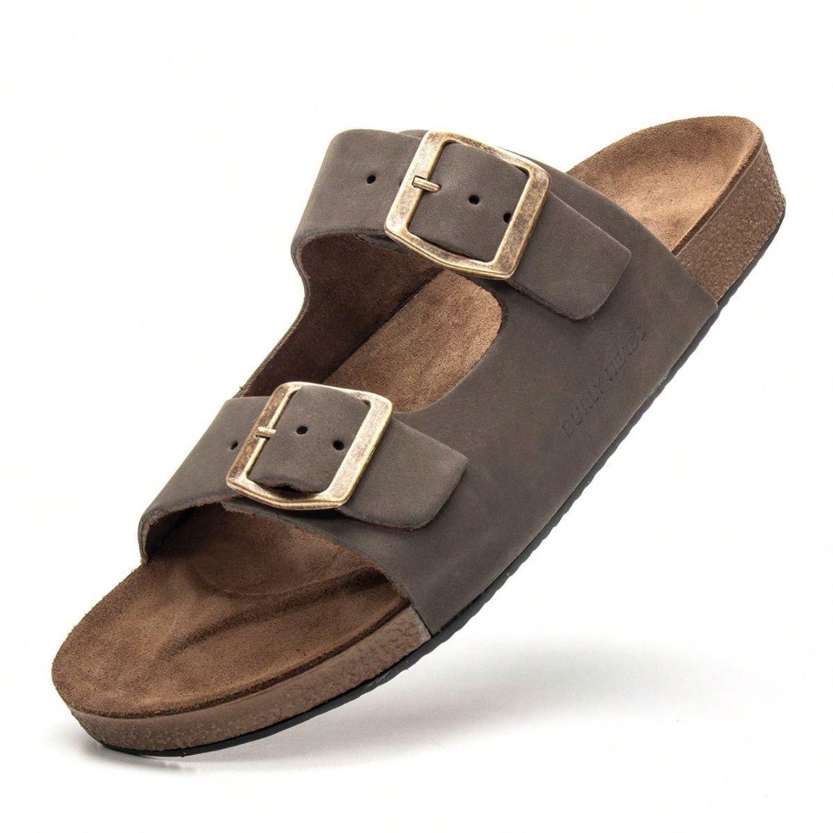 Sandália Birken Masculina Couro Legitimo - cinza