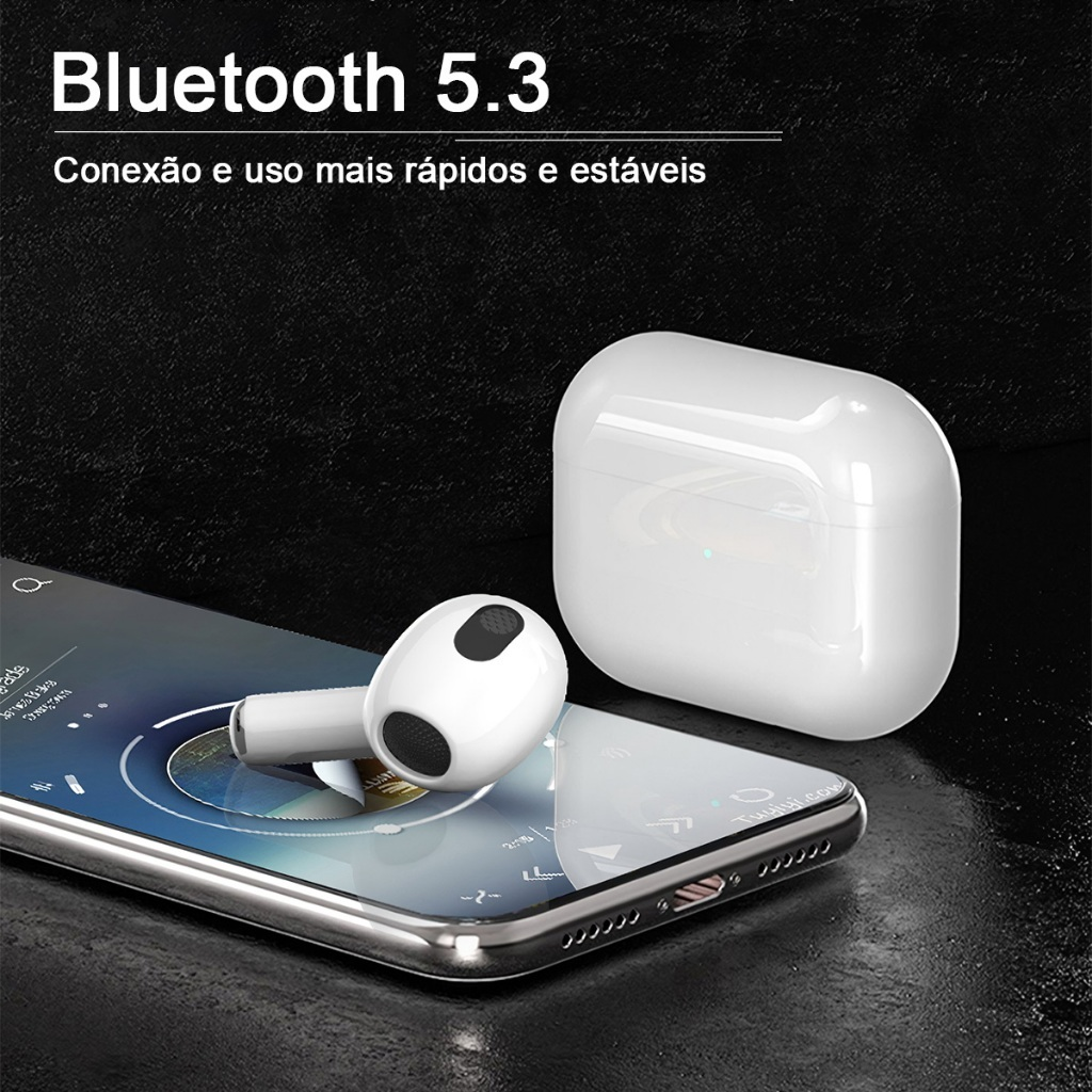 Fone De Ouvido Bluetooth 5.4 Sem Fio Wireless In-ear Com Microfone 30 mah 5 Hora