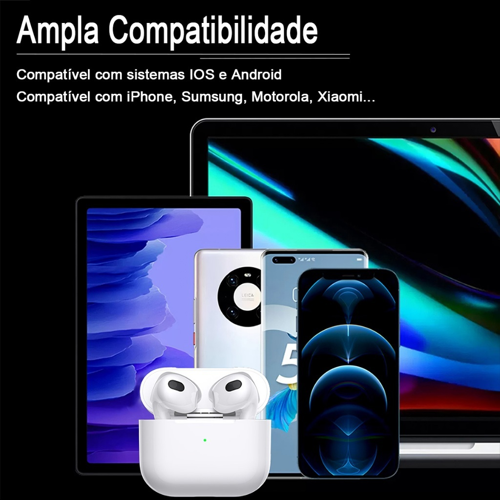 Fone De Ouvido Bluetooth 5.4 Sem Fio Wireless In-ear Com Microfone 30 mah 5 Hora