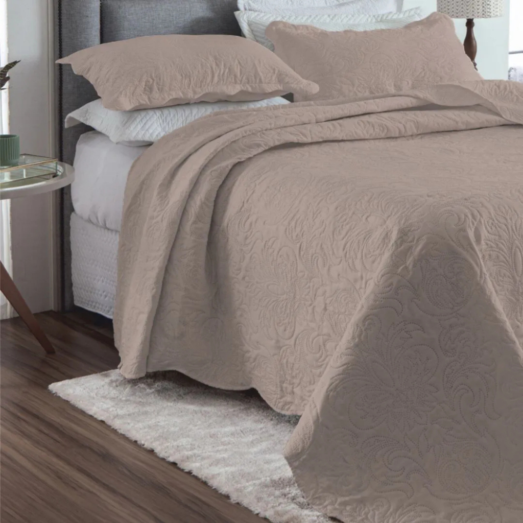 Kit Cobre leito Dupla face Classic com porta-travesseiro - 3 peças - Versões Casal, Queen e King