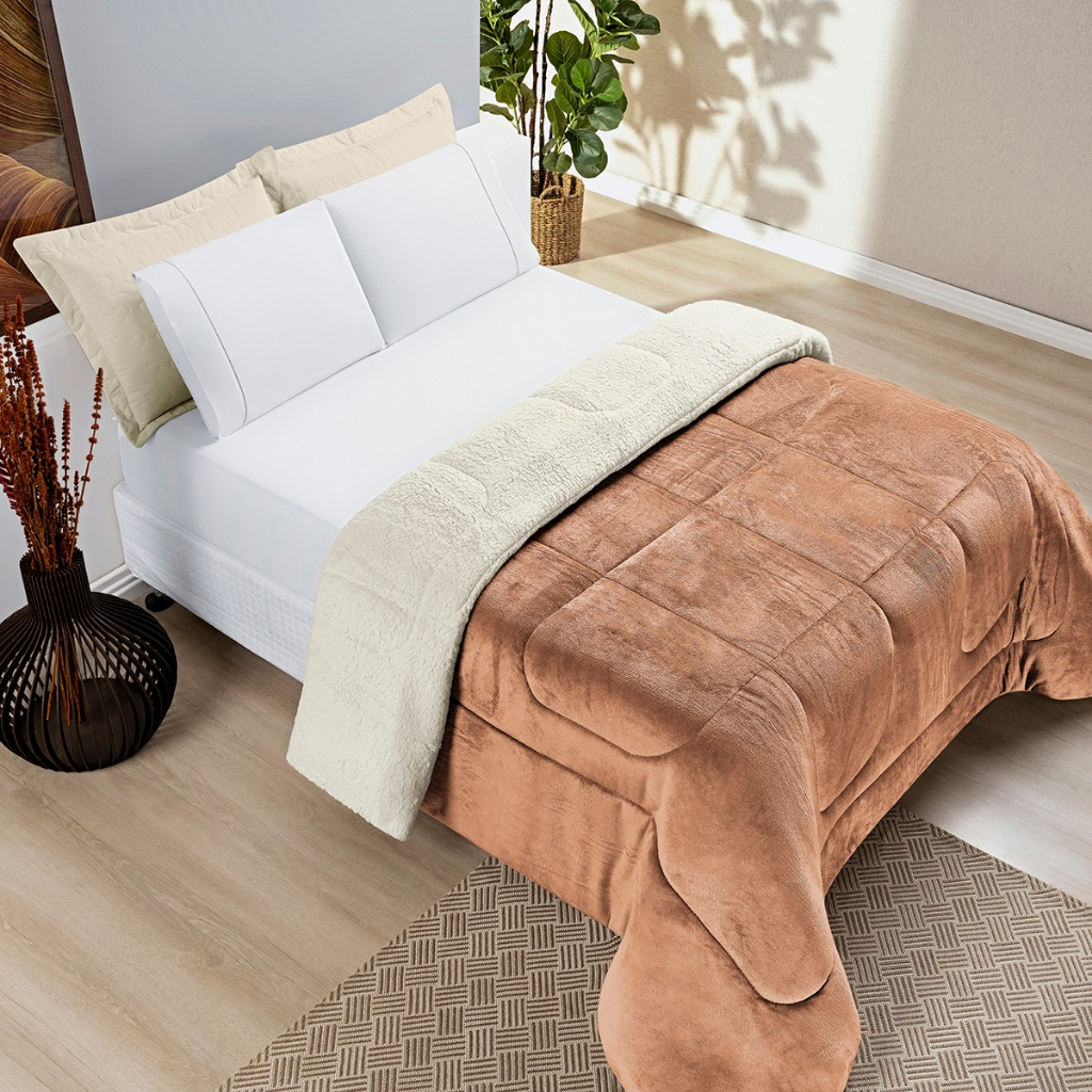 Cobertor Quentinho Dupla Face Neveno  Everest - Solteiro, Queen e King