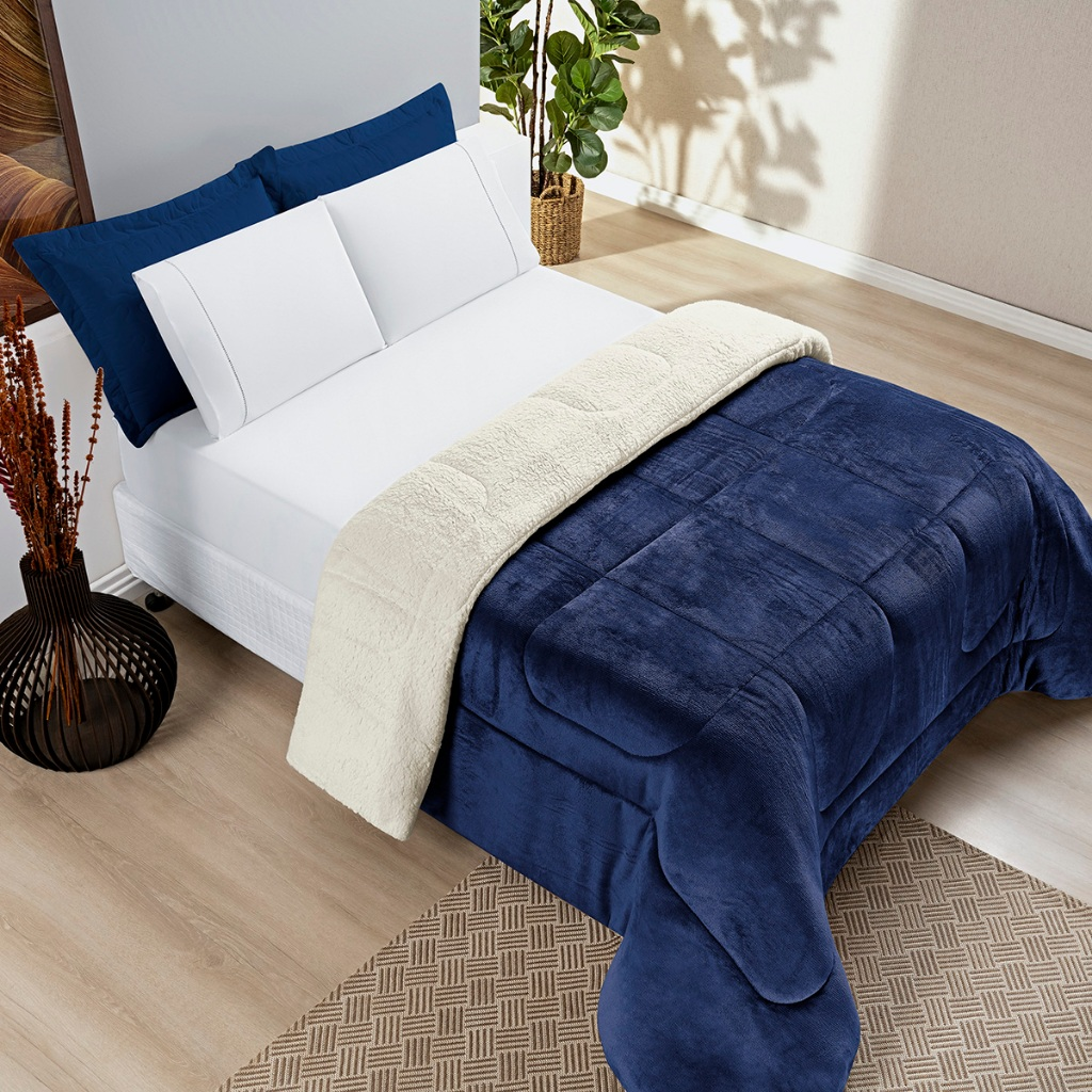 Cobertor Quentinho Dupla Face Neveno  Everest - Solteiro, Queen e King