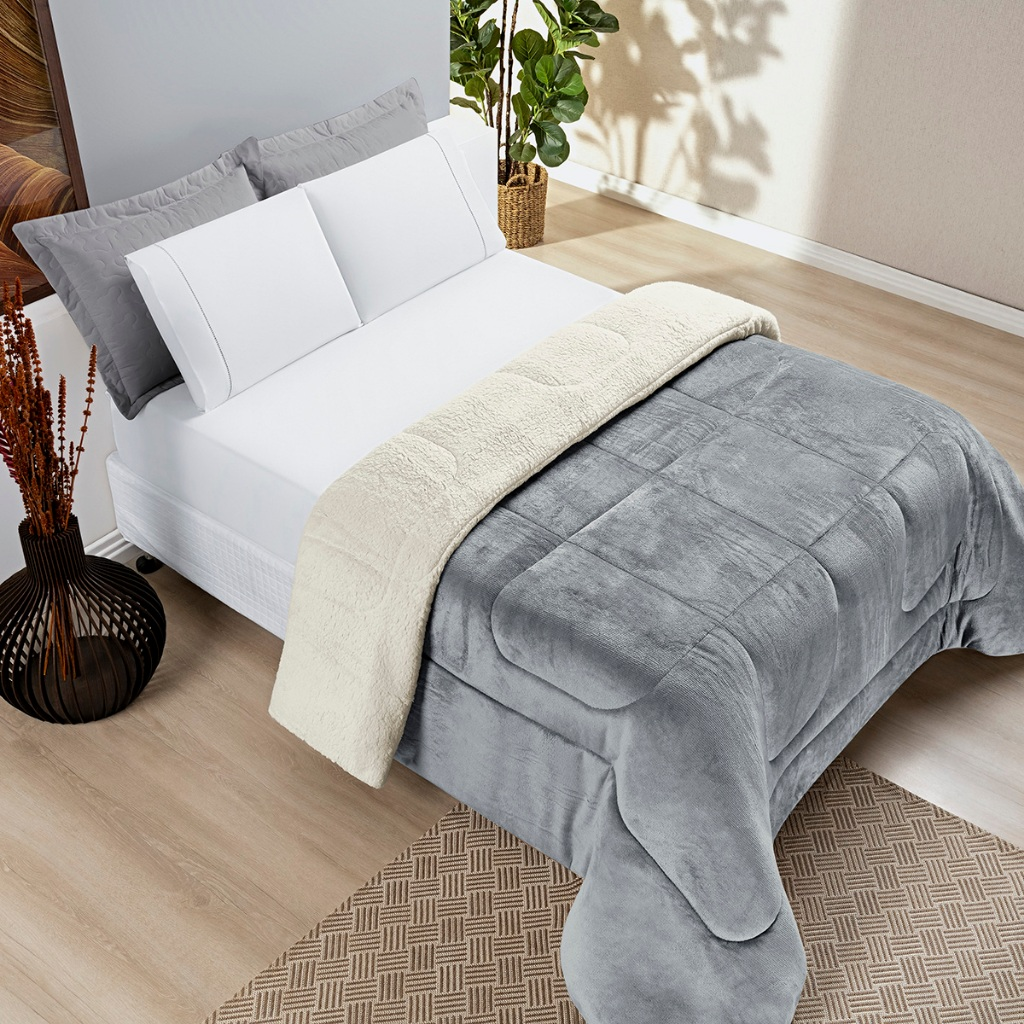 Cobertor Quentinho Dupla Face Neveno  Everest - Solteiro, Queen e King