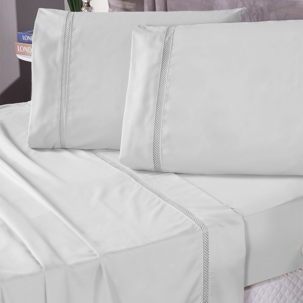 Jogo de Lençol Infinity 400 Fios 4 peças - Solteiro, Casal, Queen e King