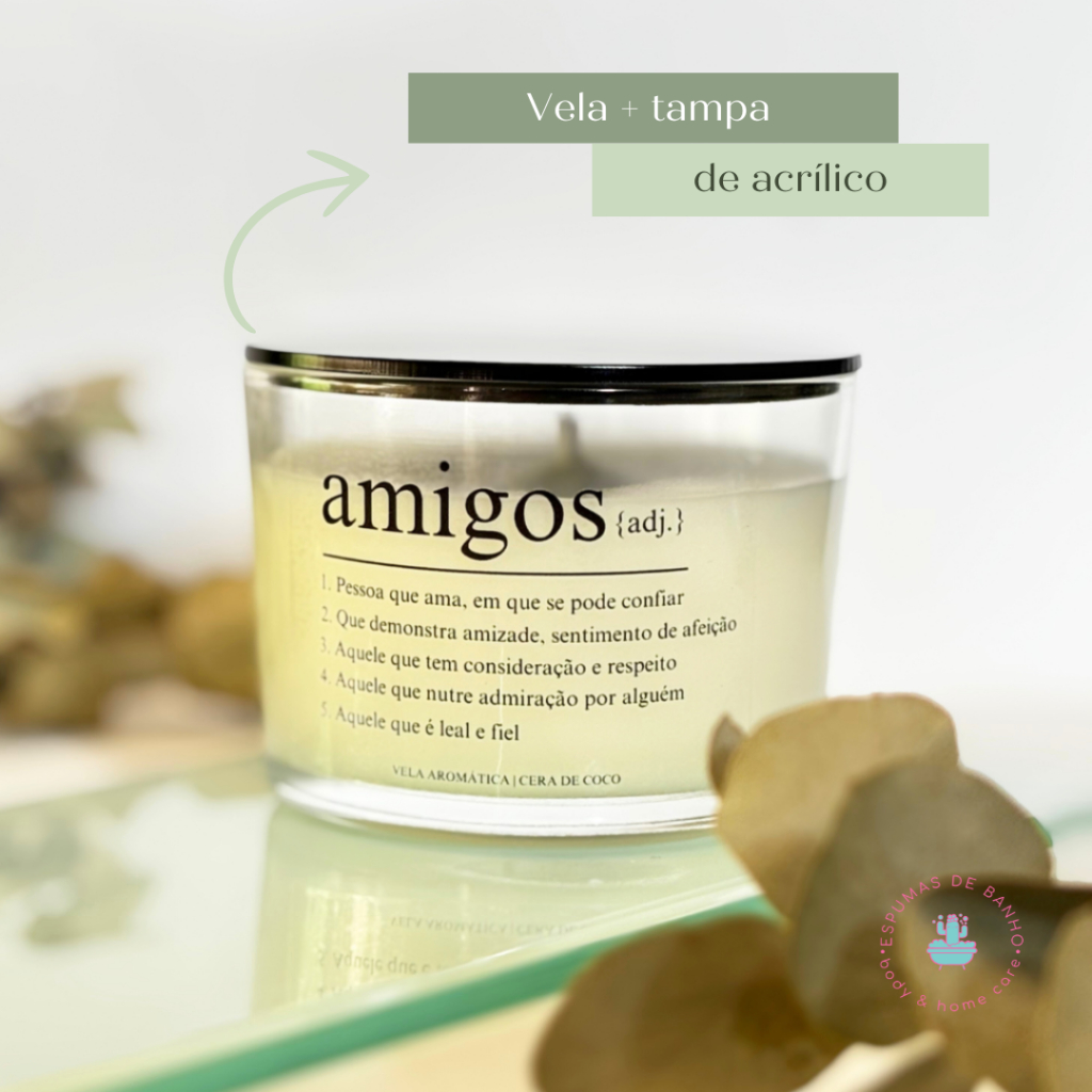 Vela Perfumada Mensagem Amigos