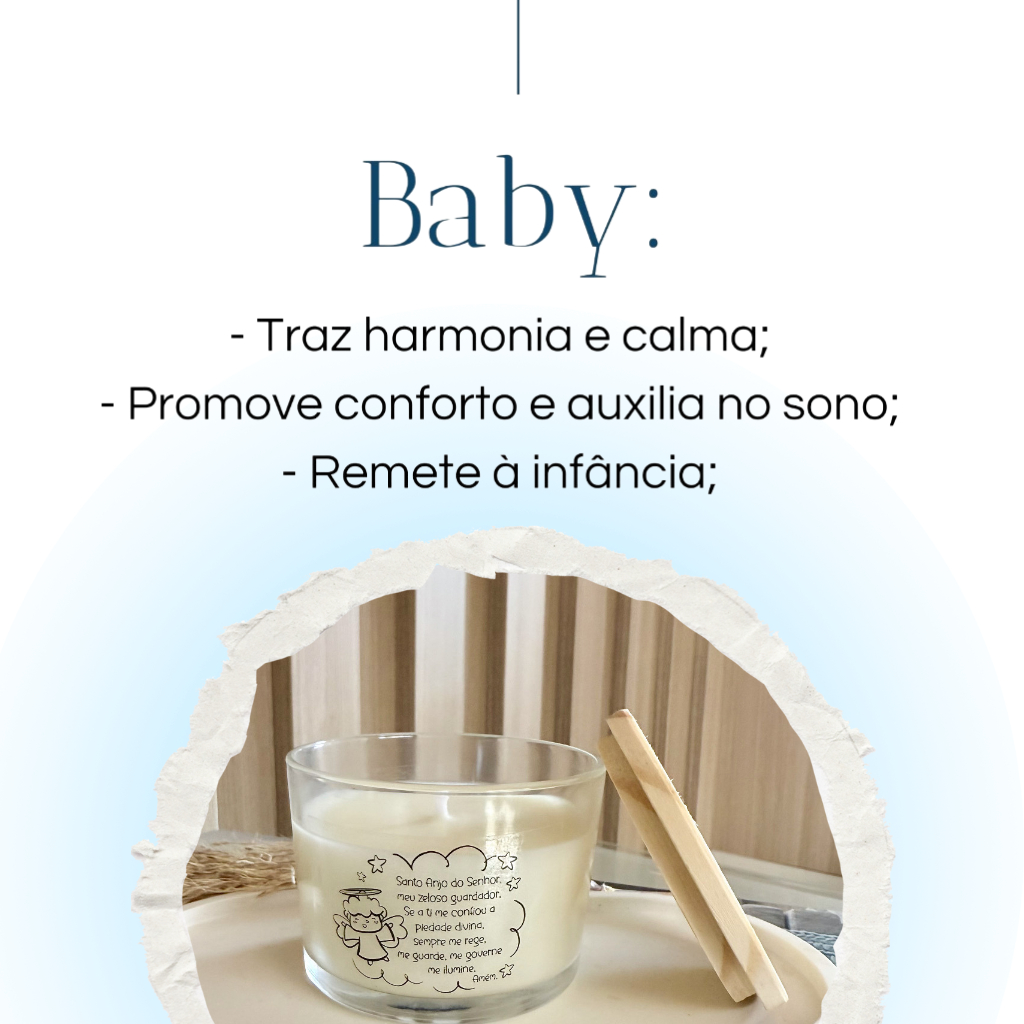 Vela vegana perfumada Oração Anjo da Guarda - 100g