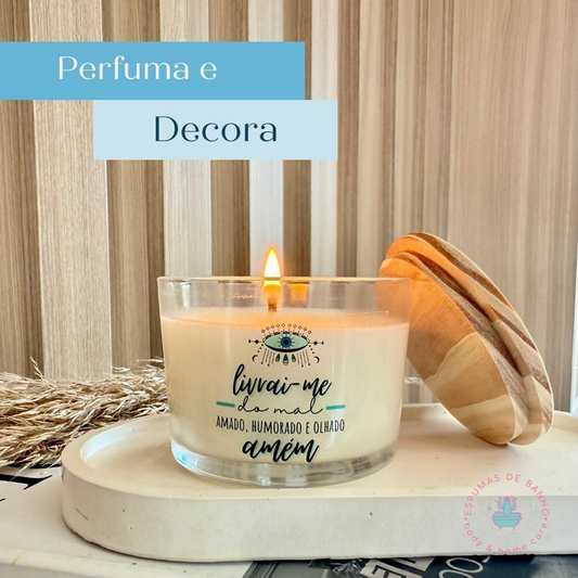 Vela perfumada vegana Olho Grego