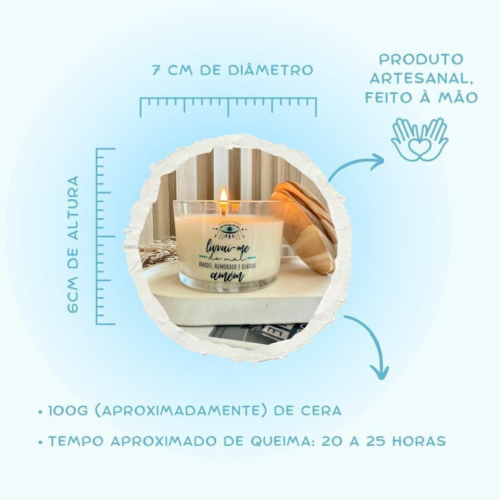 Vela perfumada vegana Olho Grego