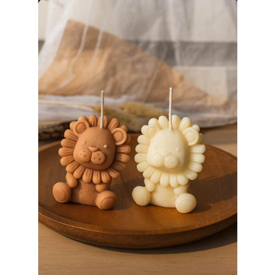 Lembrancinha Vela Perfumada Leãozinho Safari