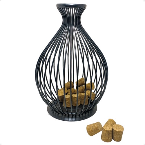 3 Garrafas Porta-Rolhas Aramadas em diferentes formatos