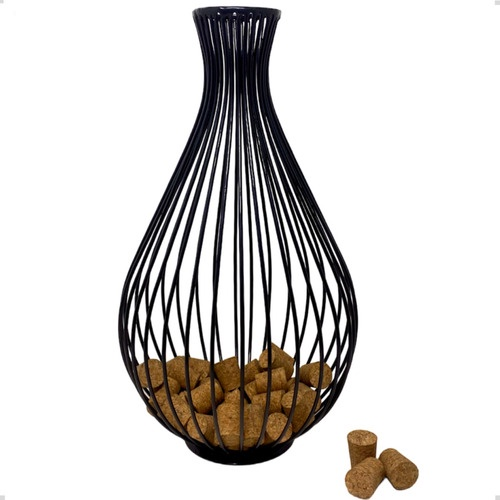 3 Garrafas Porta-Rolhas Aramadas em diferentes formatos