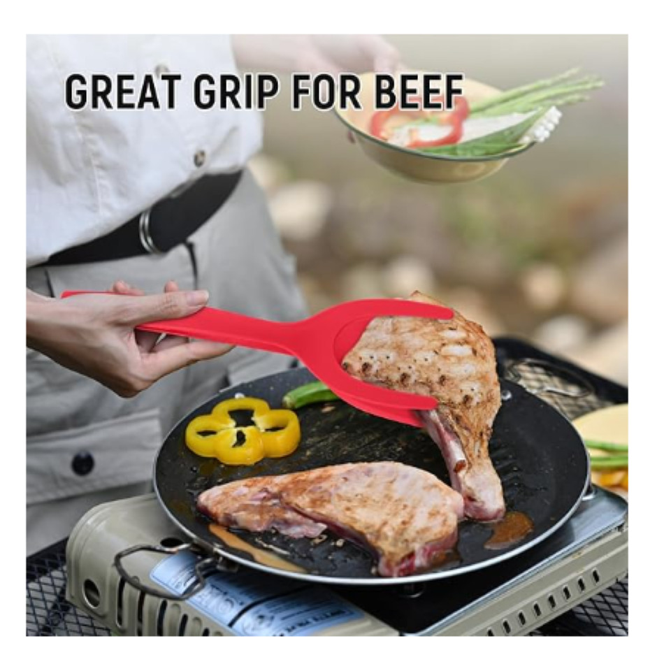 Pinças com Espátula para ovos e omeletes