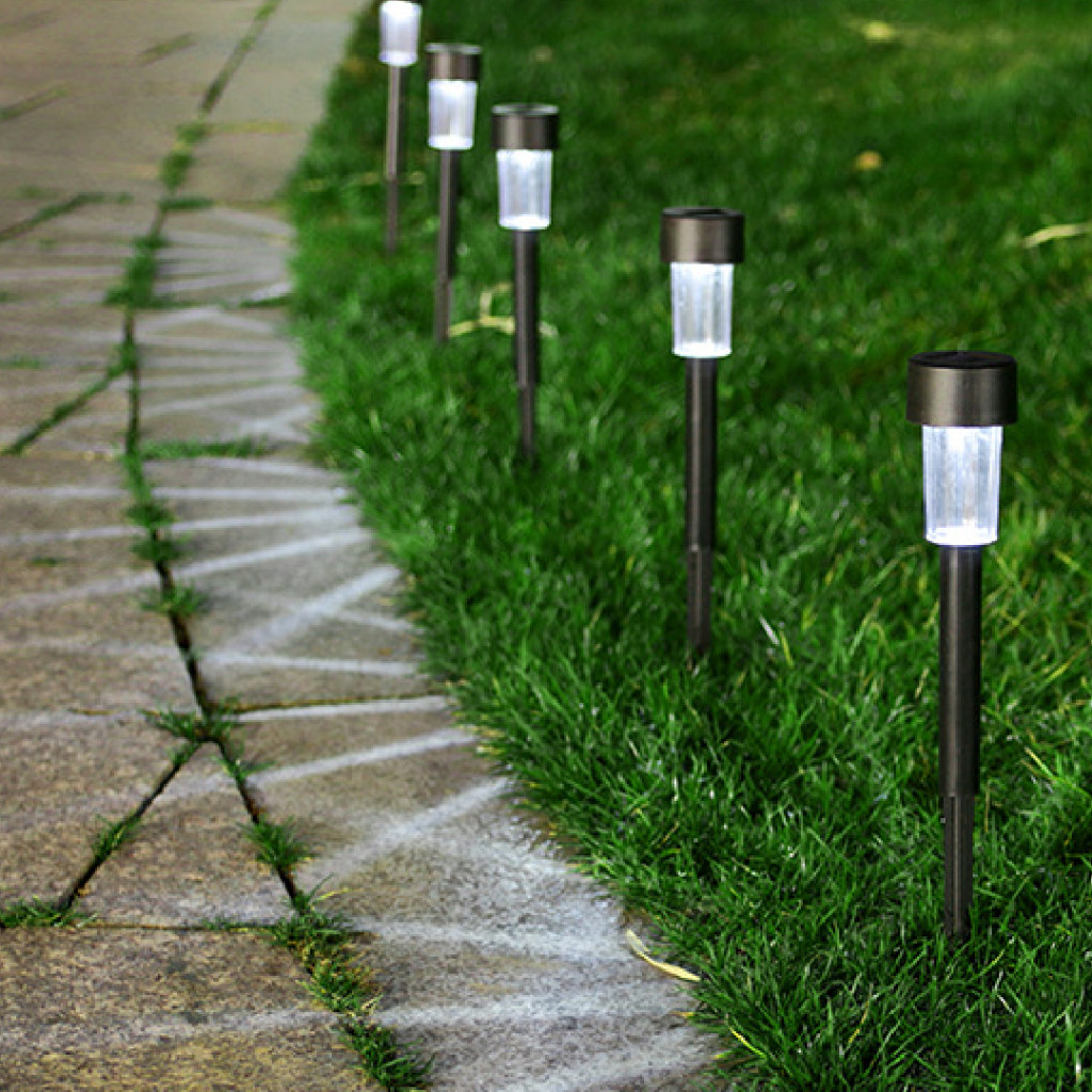 Kit Luminária Espeto Jardim Luz Solar Prova D'água