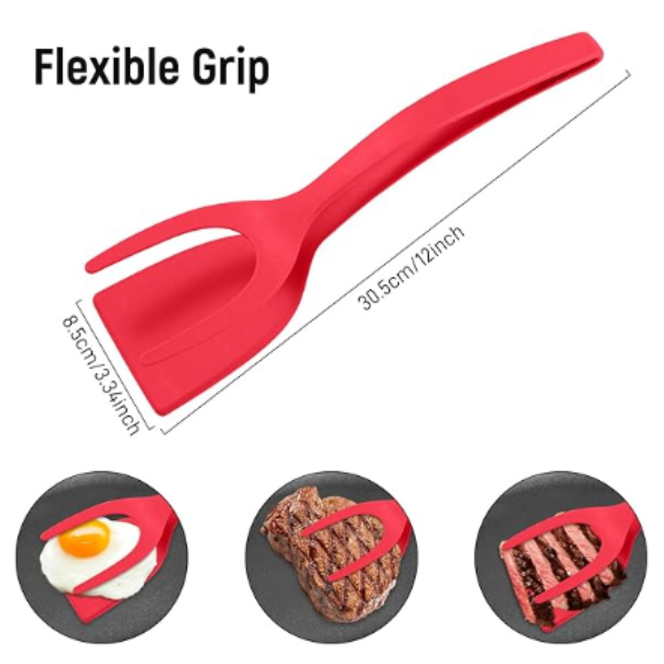 Pinças com Espátula para ovos e omeletes